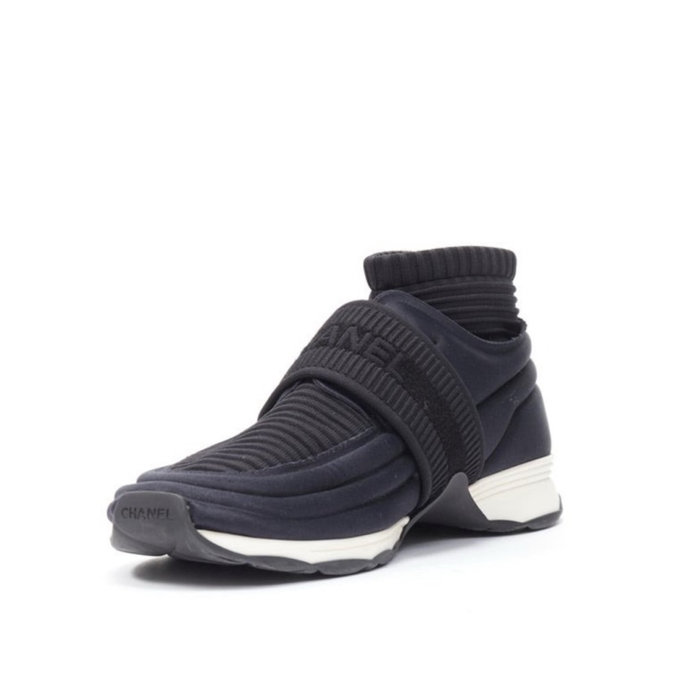 Rare Chanel Navy Elastic Stretch Trainers